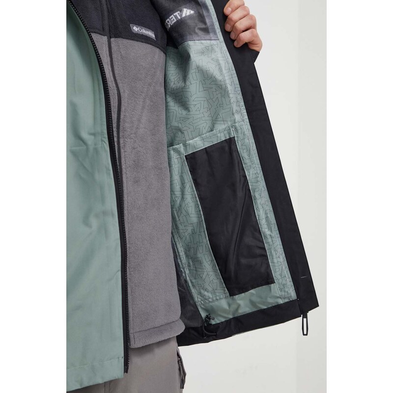 Αδιάβροχο μπουφάν adidas TERREX Multi 2.5 L RAIN.RDY ανδρικό, χρώμα: πράσινο, IN4770