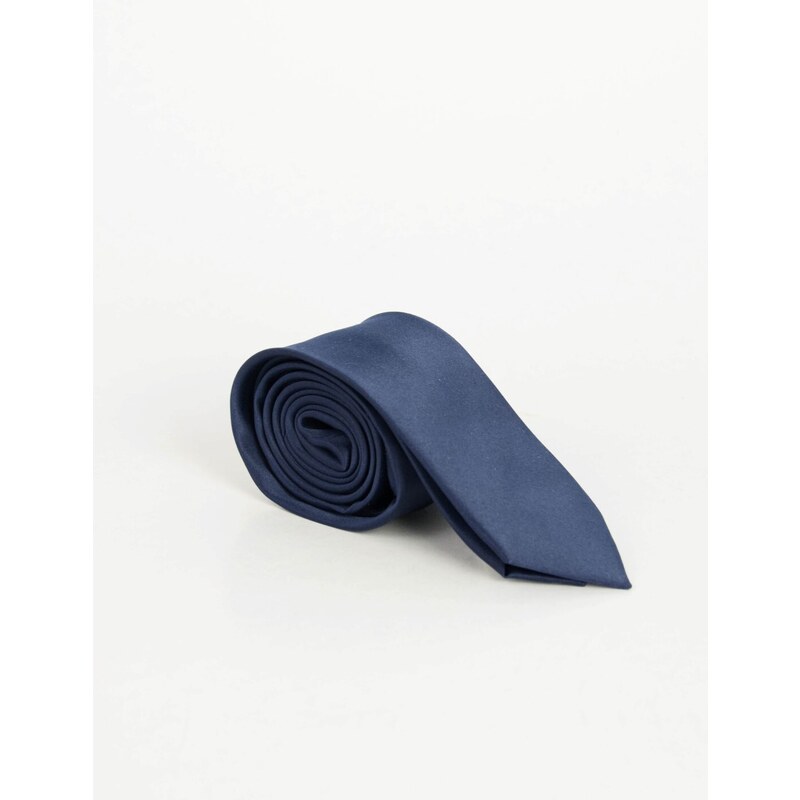 Huxley and Grace Ανδρική μπλε μονόχρωμη γραβάτα 28582K