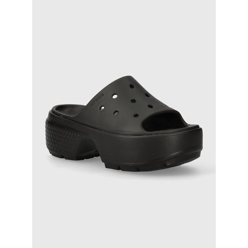 Παντόφλες Crocs Stomp Slide χρώμα: μαύρο, 209346