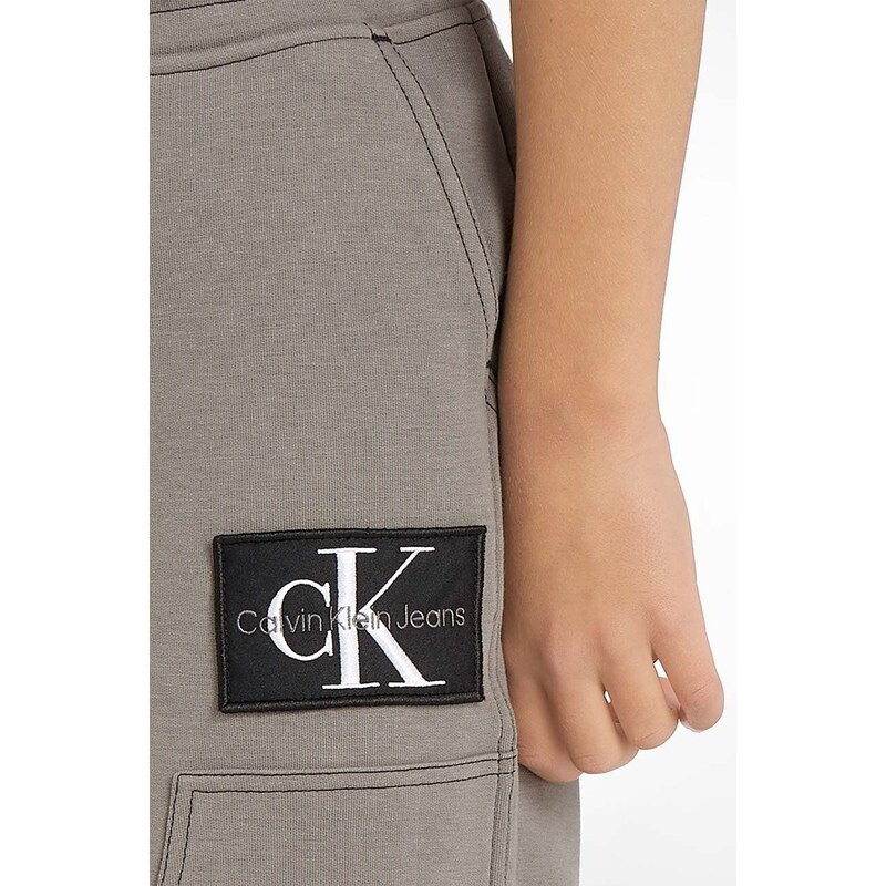 Παιδικό φούτερ Calvin Klein Jeans χρώμα: γκρι