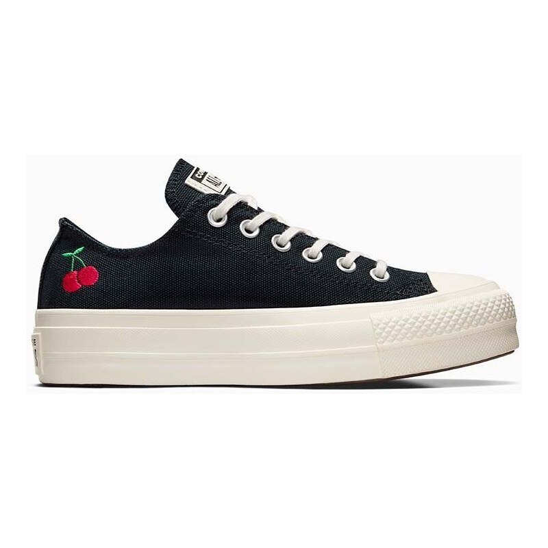 Πάνινα παπούτσια Converse Chuck Taylor All Star Lift χρώμα: μαύρο, A08862C