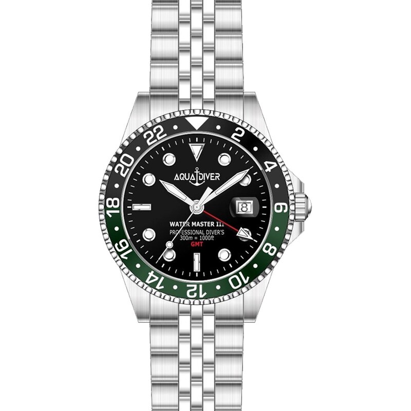 AQUADIVER Water Master III - SS23156G24, Silver case with Stainless Steel Bracelet