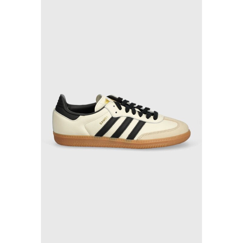 Δερμάτινα αθλητικά παπούτσια adidas Originals Samba OG χρώμα: μπεζ, ID0478