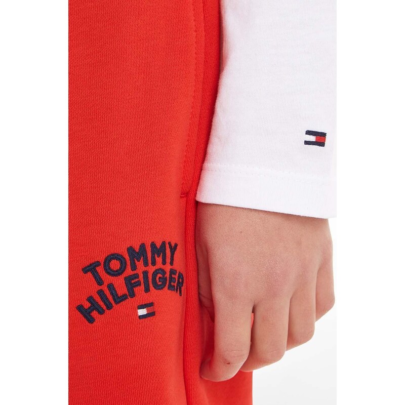 Παιδικό φούτερ Tommy Hilfiger χρώμα: κόκκινο