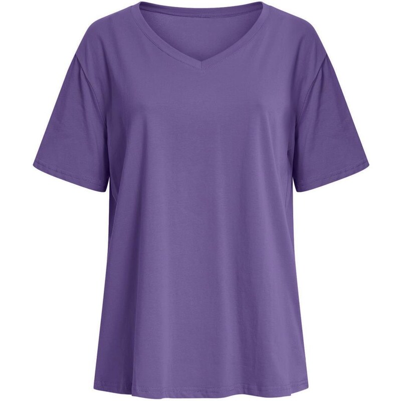 Celestino T-shirt με βαμβάκι μωβ σκουρο για Γυναίκα