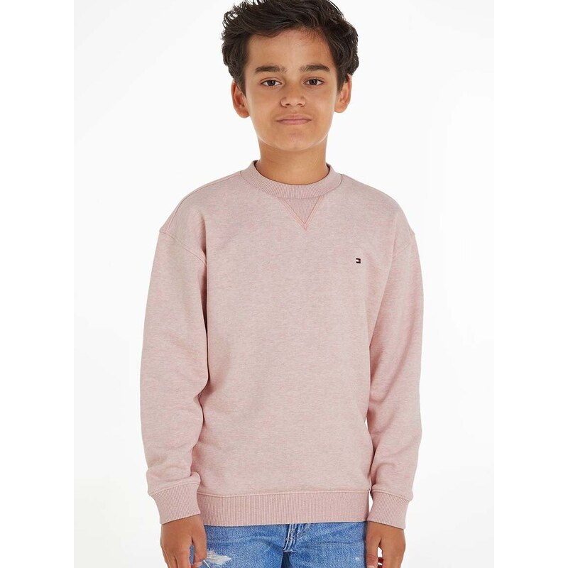 Παιδικό πουλόβερ Tommy Hilfiger χρώμα: ροζ