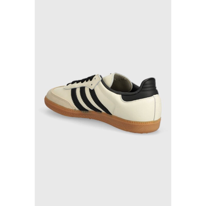 Δερμάτινα αθλητικά παπούτσια adidas Originals Samba OG χρώμα: μπεζ, ID0478