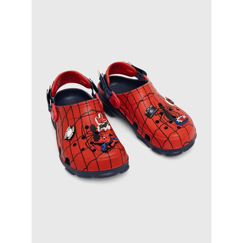 Παιδικές παντόφλες Crocs TEAM SPIDERMAN ALLERAIN CLOG χρώμα: κόκκινο