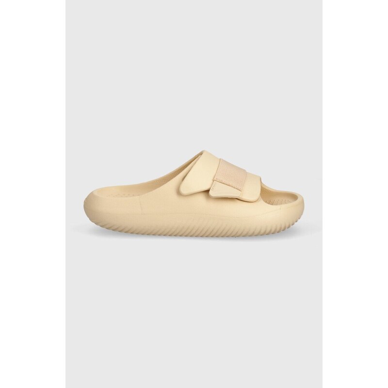 Παντόφλες Crocs Mellow Luxe Recovery Slide χρώμα: μπεζ, 209413
