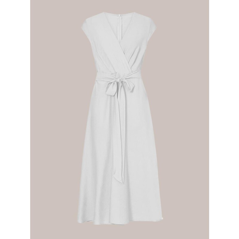 Celestino Midi φόρεμα με δέσιμο λευκο για Γυναίκα