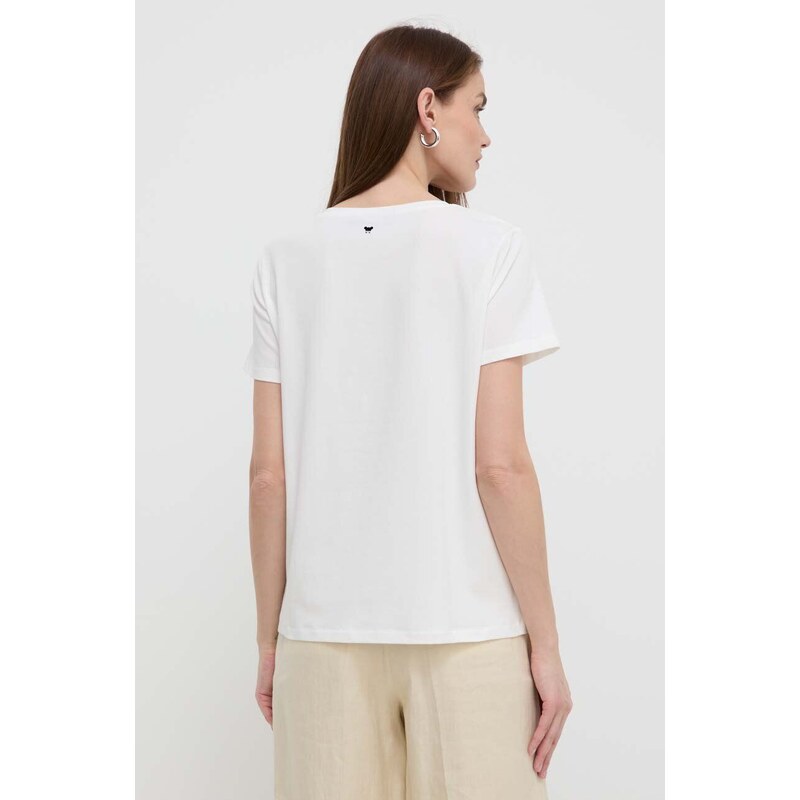 Λευκή μπλούζα Weekend Max Mara χρώμα: άσπρο