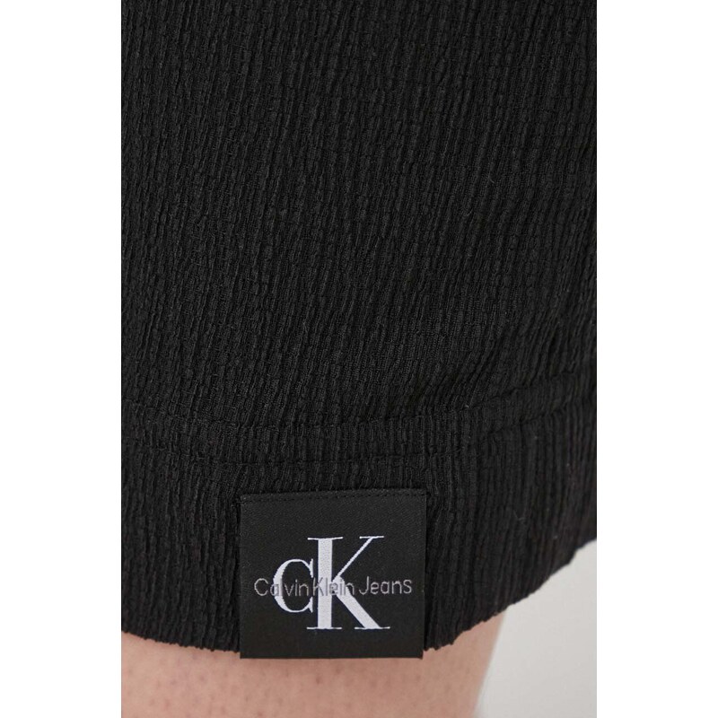 Φούστα Calvin Klein Jeans χρώμα: μαύρο