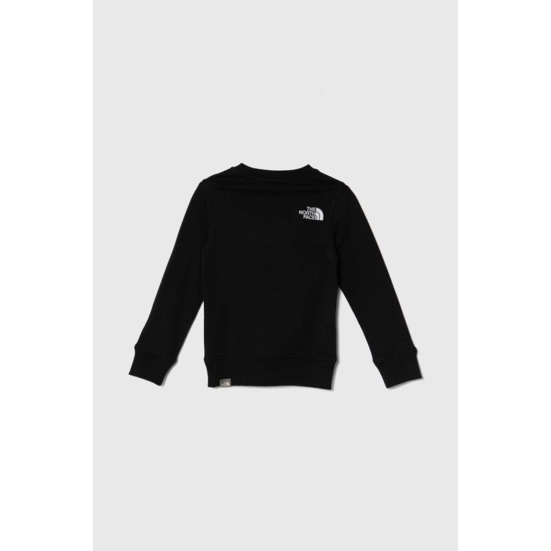 Παιδική βαμβακερή μπλούζα The North Face DREW PEAK LIGHT CREW χρώμα: μαύρο