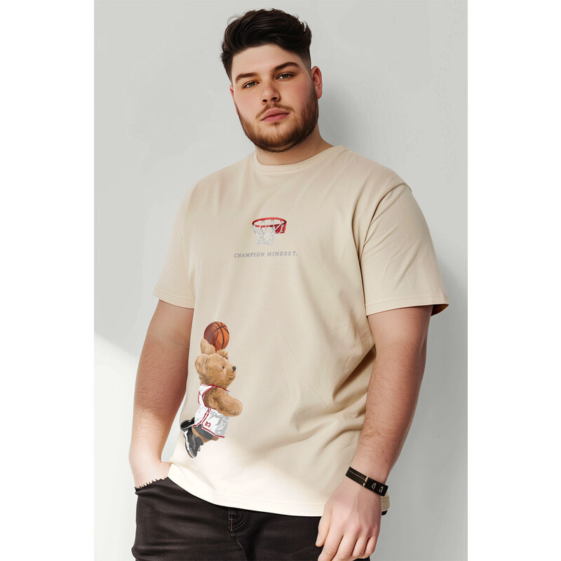 UnitedKind Champion Mindset Teddy, T-Shirt σε εκρού χρώμα