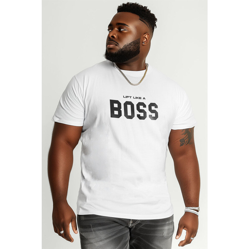 UnitedKind Lift Like A Boss, T-Shirt σε λευκό χρώμα