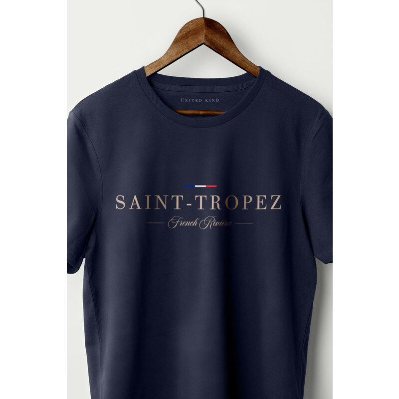 UnitedKind Saint Tropez Riviera, T-Shirt σε μπλε χρώμα