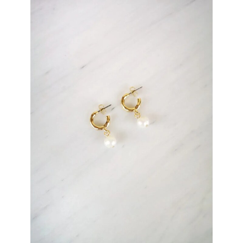 Gkstores Pearl Mini Hoops