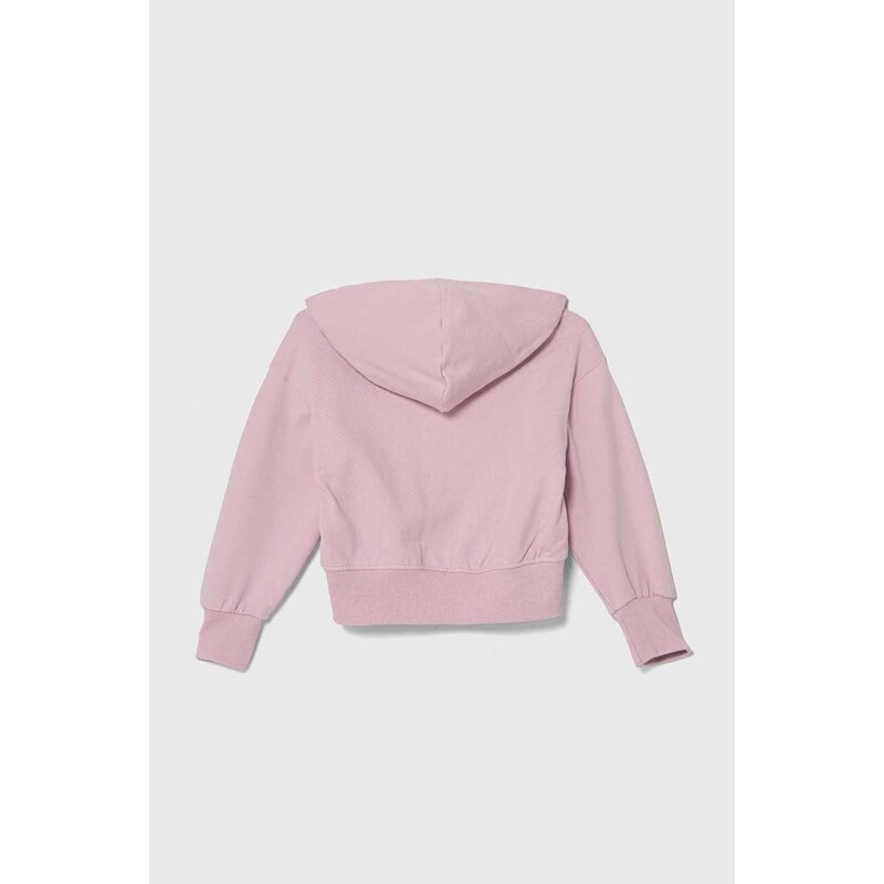 Παιδική μπλούζα Pinko Up χρώμα: ροζ, με κουκούλα