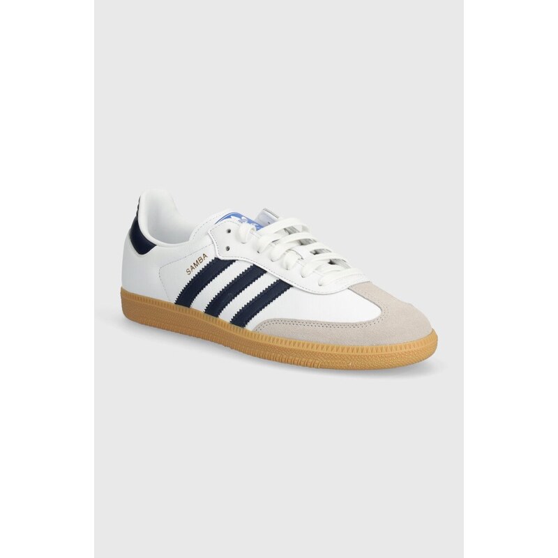 Δερμάτινα αθλητικά παπούτσια adidas Originals Samba OG χρώμα: άσπρο, IF3814