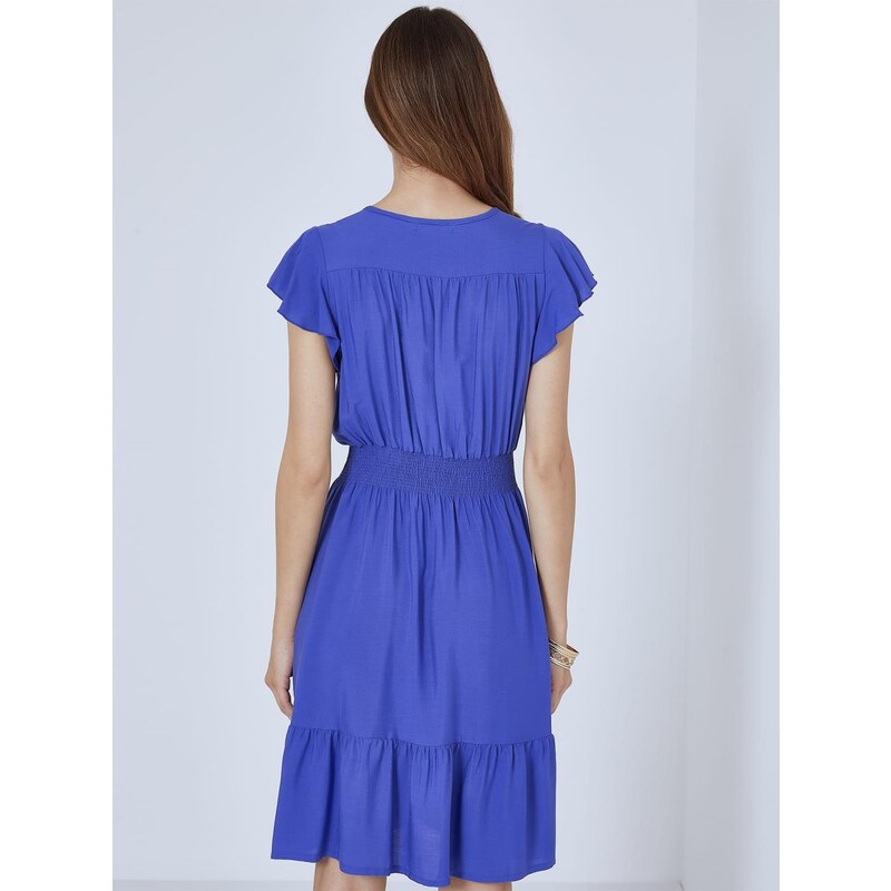 Celestino Κρουαζέ mini φόρεμα με βολάν μπλε για Γυναίκα