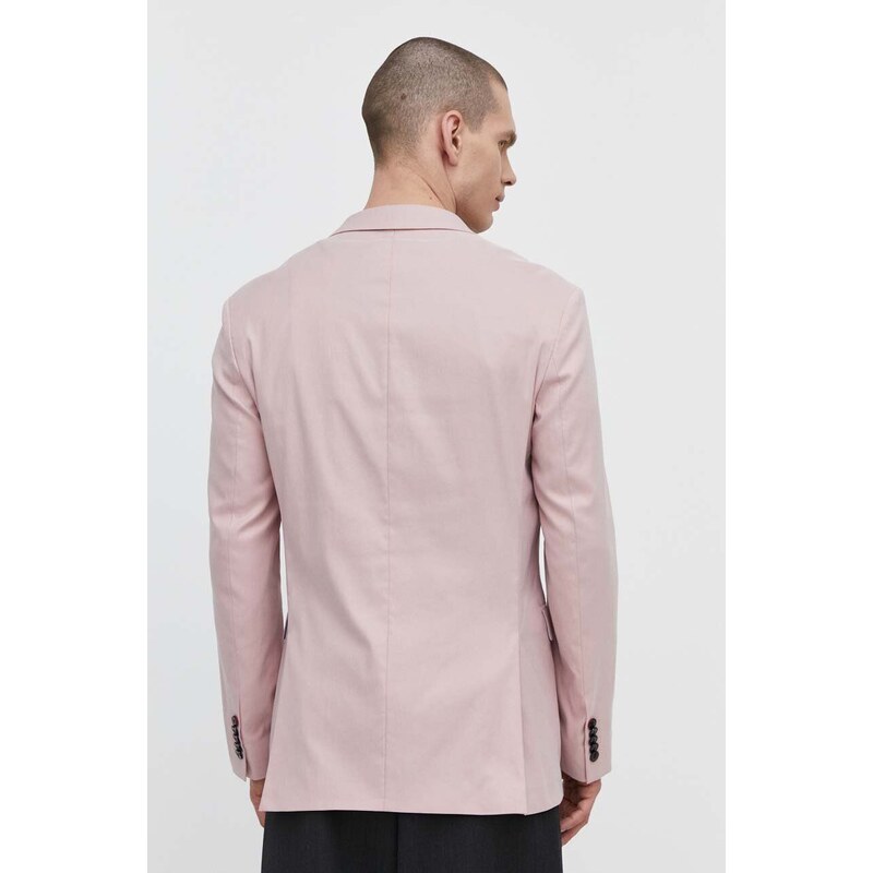 Σακάκι HUGO χρώμα: ροζ, 50514537