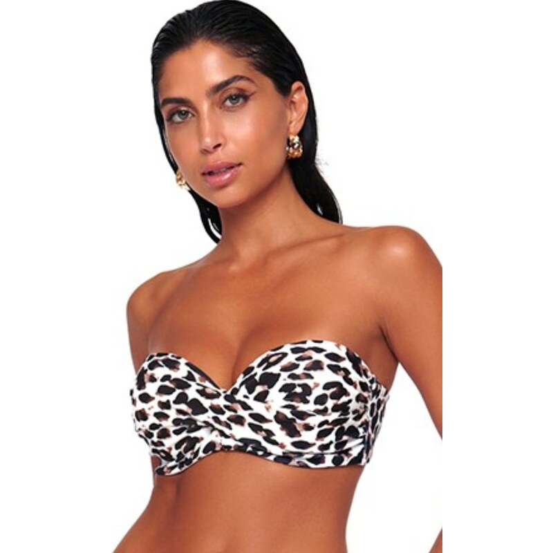 Γυναικείο Μαγιό Bluepoint Bikini Top “Leopard Queen” Strapless Cup C