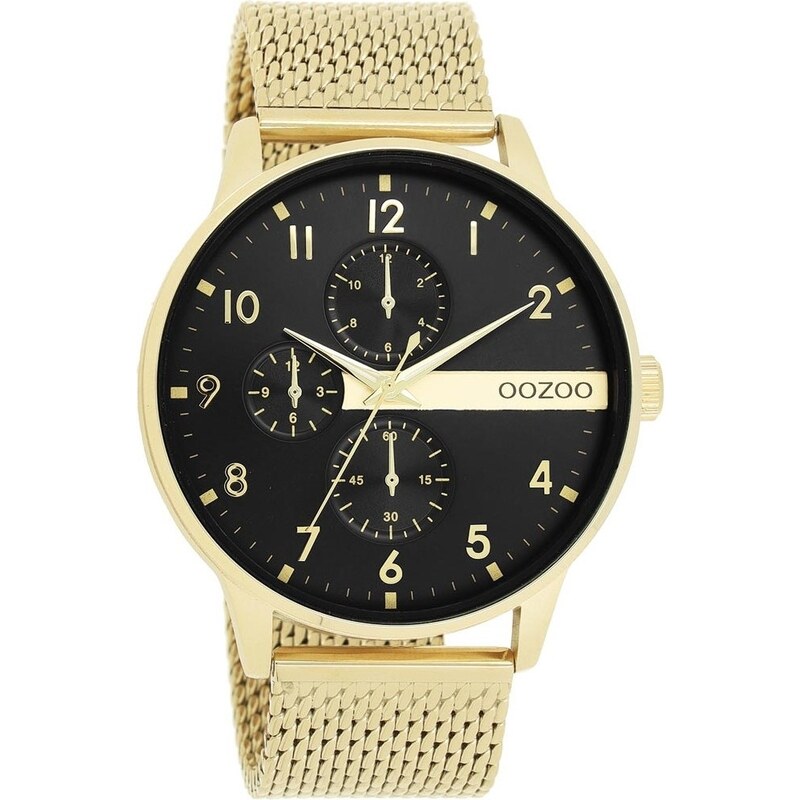 OOZOO Timepieces - C11302, Gold case with Stainless Steel Bracelet