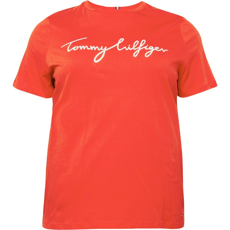 Tommy Hilfiger Curve Μπλουζάκι κόκκινο / λευκό
