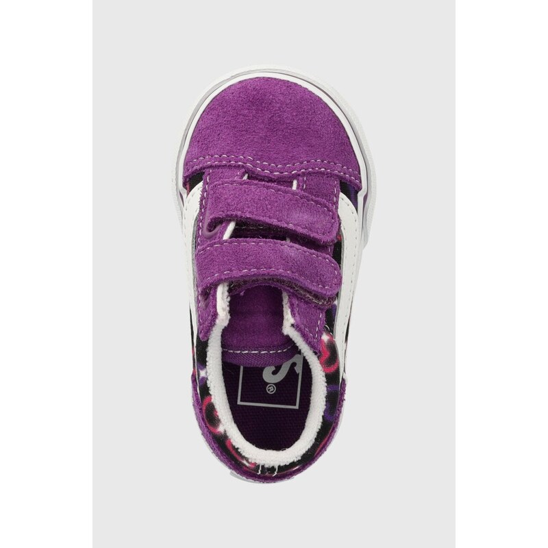 Παιδικά πάνινα παπούτσια Vans χρώμα: μοβ