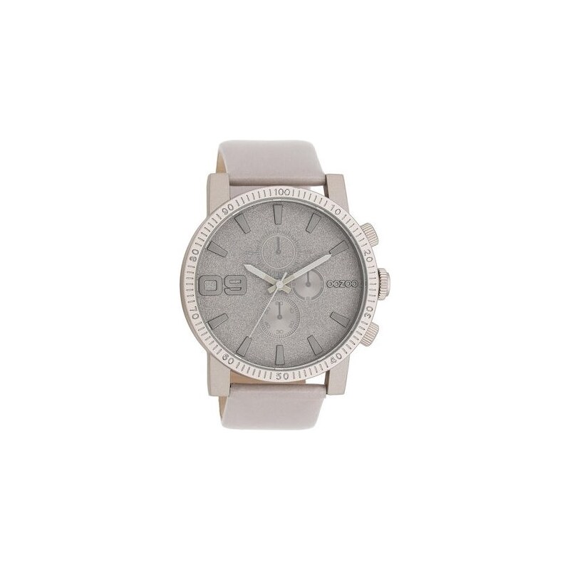 OOZOO Timepieces - C11311, Grey case with Grey Leather Strap