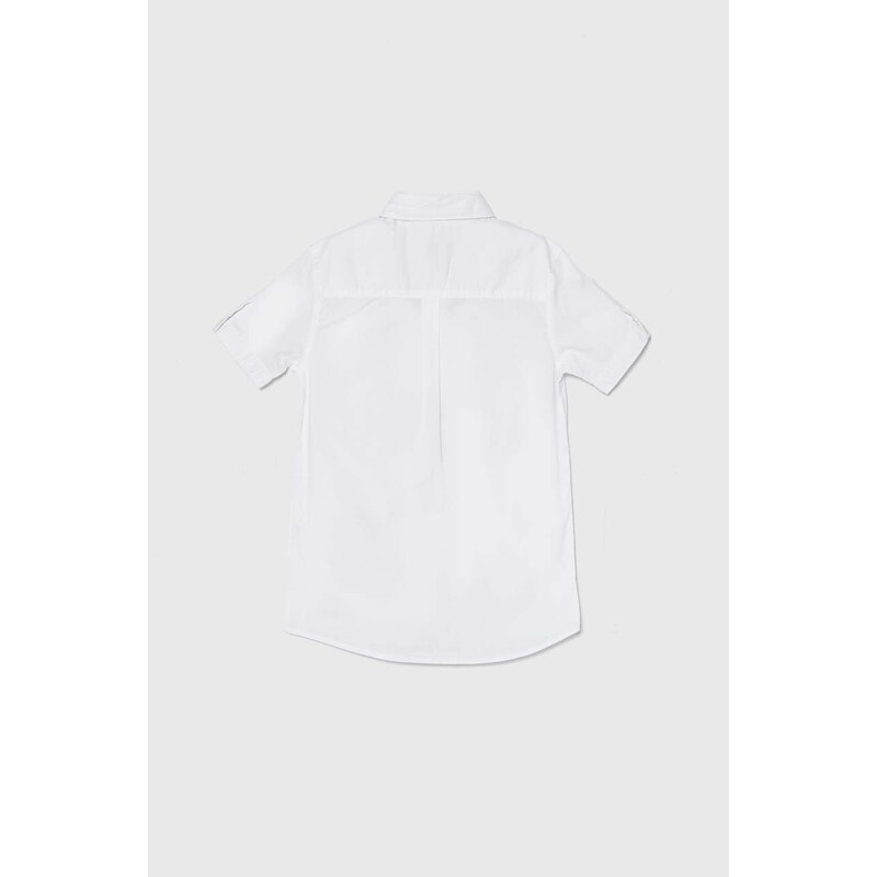 Παιδικό βαμβακερό πουκάμισο Pepe Jeans JAYME SS χρώμα: άσπρο