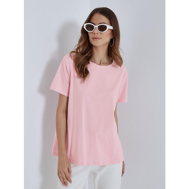 Celestino Μονόχρωμο oversized τ-shirt ροζ για Γυναίκα