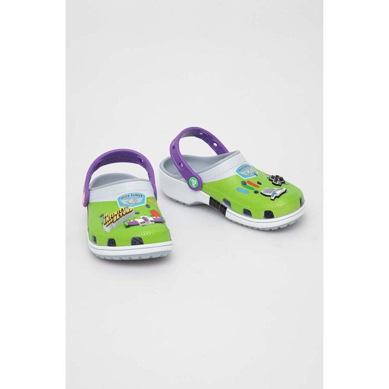 Παιδικές παντόφλες Crocs TOY STORY BUZZ CLASSIC CLOG χρώμα: πράσινο