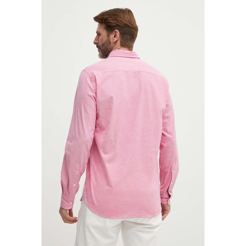 Πουκάμισο Tommy Hilfiger χρώμα: ροζ