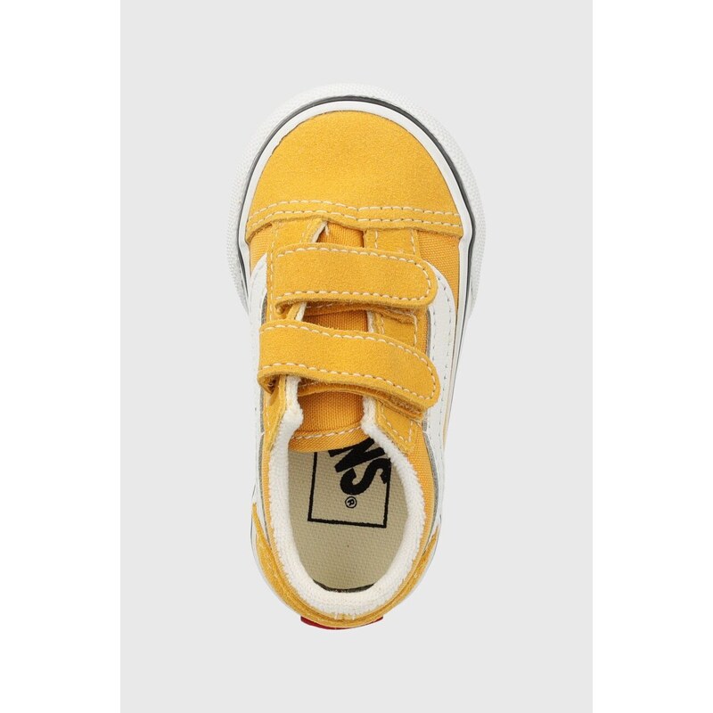Παιδικά πάνινα παπούτσια Vans Old Skool V χρώμα: κίτρινο