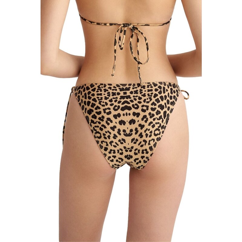 Γυναικείο Μαγιό BLU4U Bikini Bottom “Glam Leo” Με Κορδονάκια