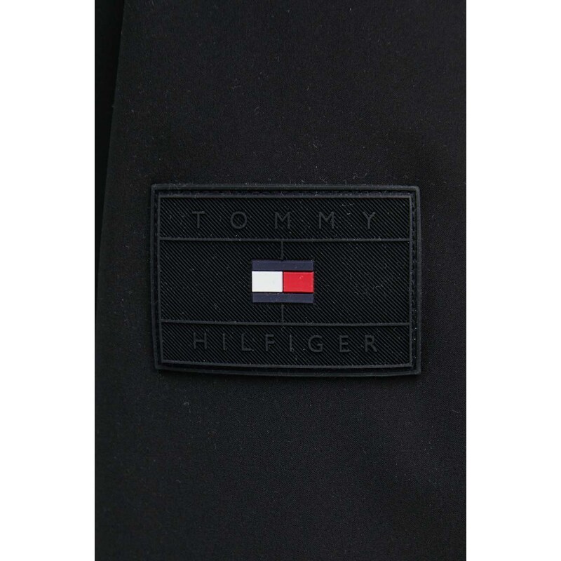 Μπουφάν Tommy Hilfiger χρώμα: μαύρο, MW0MW34470