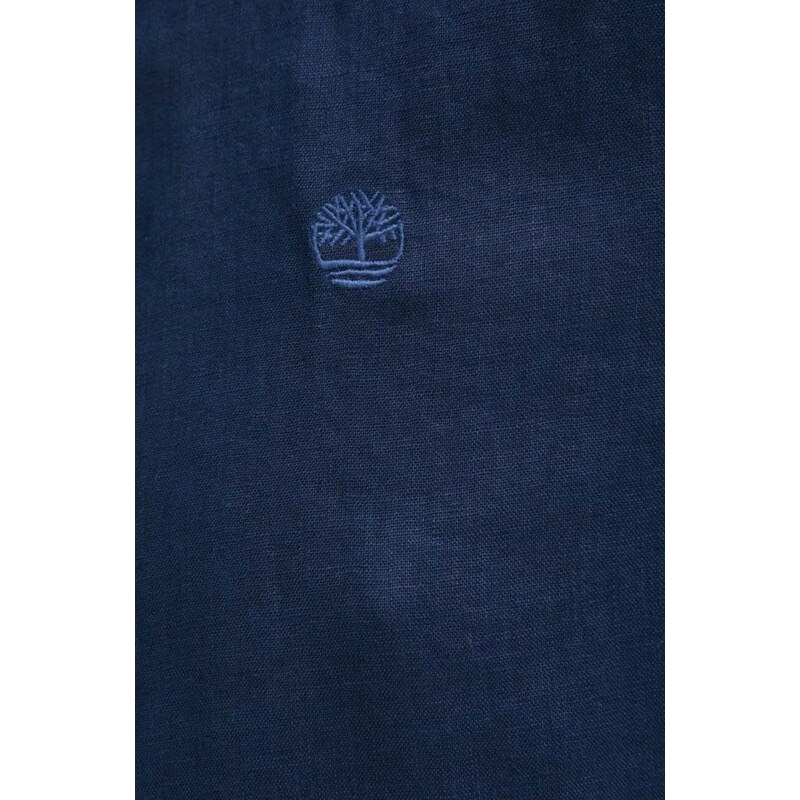 Πουκάμισο από λινό Timberland χρώμα: ναυτικό μπλε, TB0A2DC34331