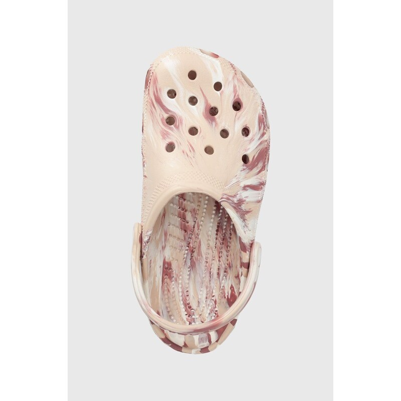 Παντόφλες Crocs Classic Marbled Clog χρώμα: ροζ, 206867
