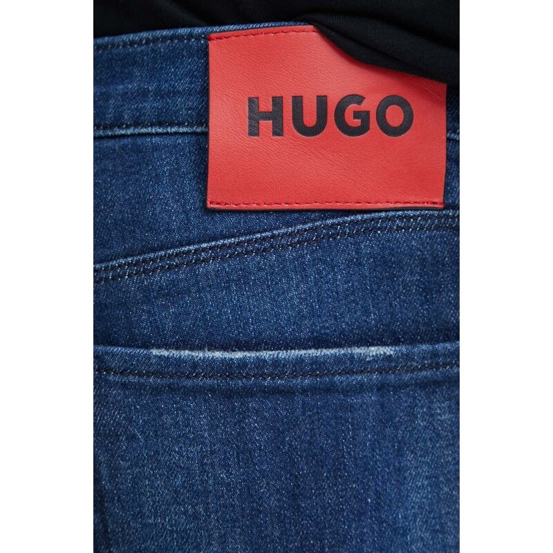 Τζιν παντελόνι HUGO χρώμα: ναυτικό μπλε, 50511361