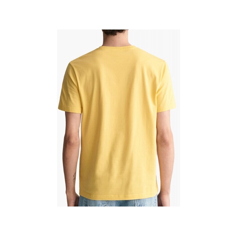 Ανδρικές Μπλούζες Reg.Ss Κίτρινο Βαμβάκι GANT