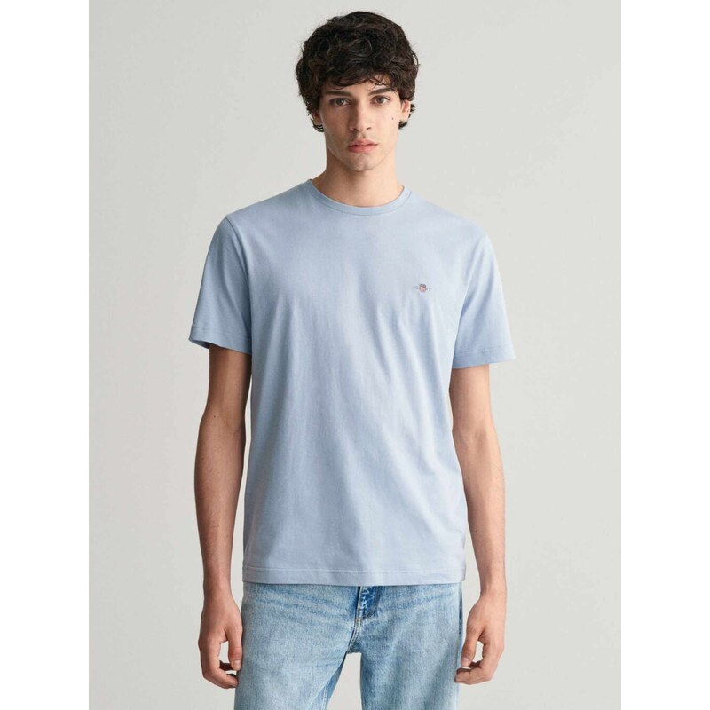 Gant T-shirt κανονική γραμμή dove blue βαμβακερό