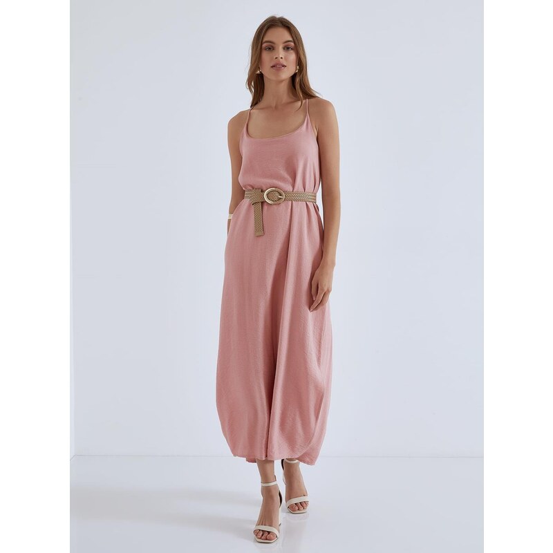 Celestino Maxi φόρεμα με χιαστί πλάτη σκουρο ροζ για Γυναίκα