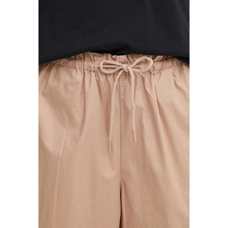 Βαμβακερό παντελόνι Sisley χρώμα: μπεζ