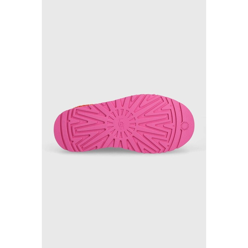 Παιδικές παντόφλες σουέτ UGG TAZZ χρώμα: ροζ