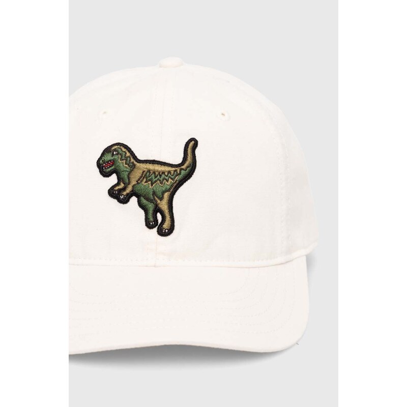 Βαμβακερό καπέλο του μπέιζμπολ Coach χρώμα: μπεζ