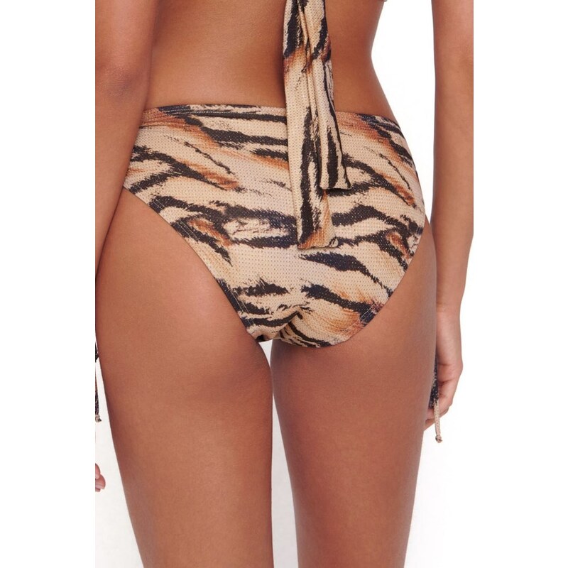 Γυναικείο Μαγιό Bluepoint Bikini Bottom “Eye Of The Tiger” Με Σούρες