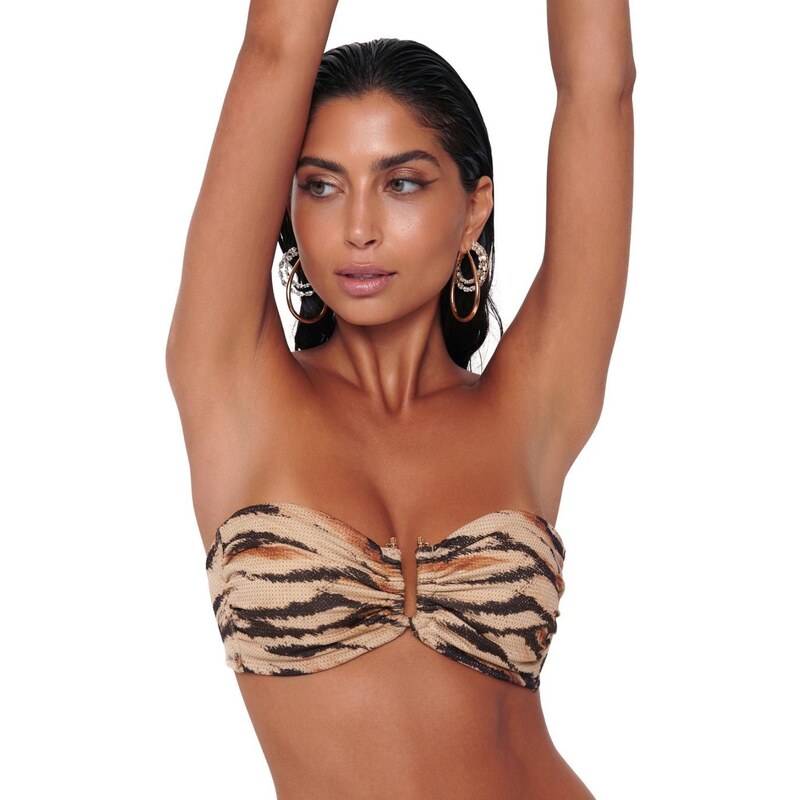 Γυναικείο Μαγιό Bluepoint Bikini Top “Eye Of The Tiger” Strapless