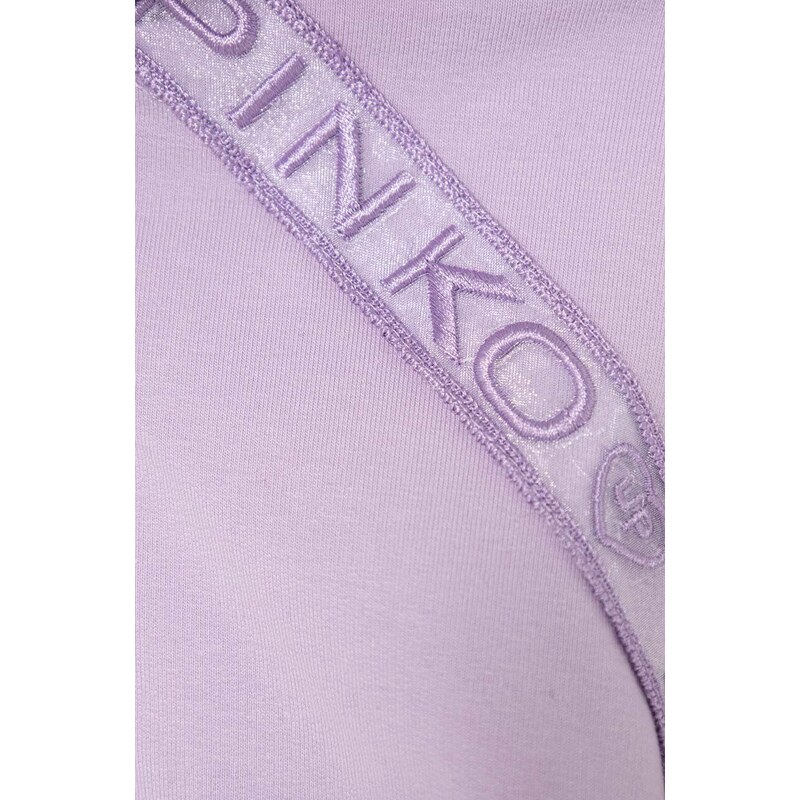 Παιδική μπλούζα Pinko Up χρώμα: μοβ, με κουκούλα