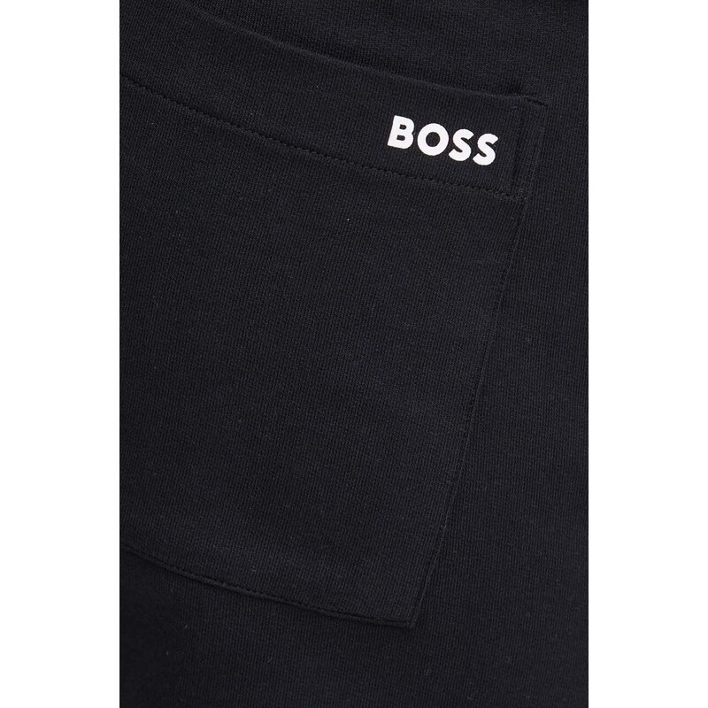 Βαμβακερό παντελόνι BOSS χρώμα: μαύρο, 50515187